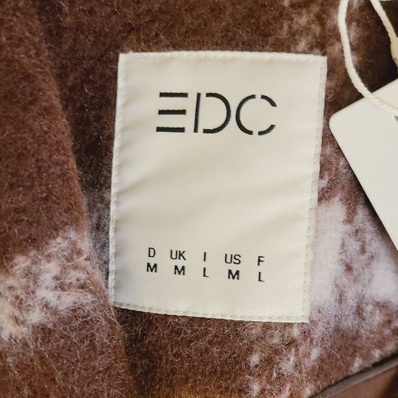 EDC (Esprit) Recycled Plaid Wool Jacket - Medium NWT - Picture 8 of 11